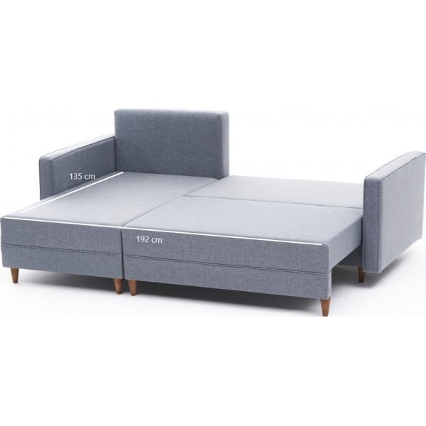 Aydam slaapbank links - Blauw