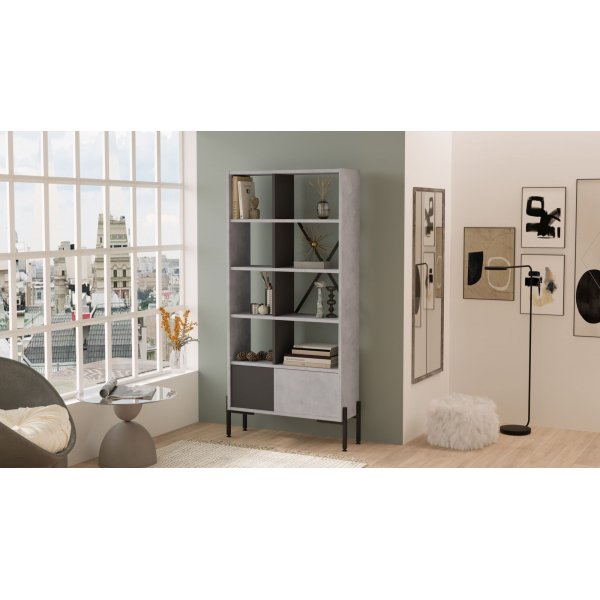 Bruno bokhylla - Antracit