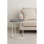 Lampbord D50 cm - gr marmor / vitt underrede