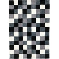 Tuftad matta Quadro - Svart/vit - Rutig Tuftad matta Quadro - Svart/vit - Rutig