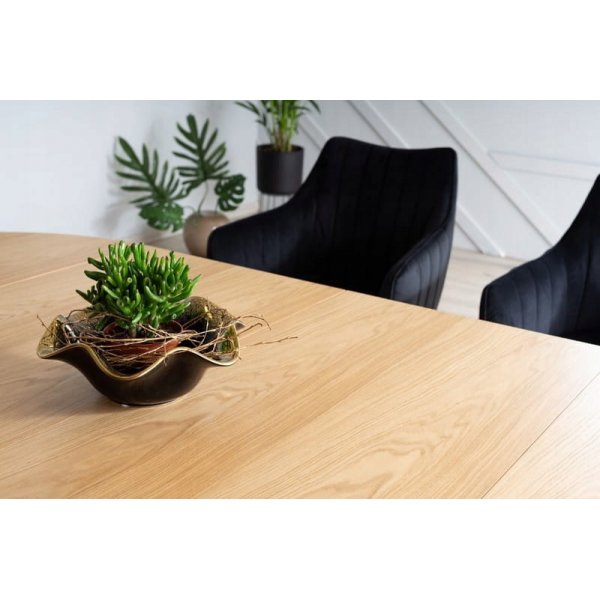 Table  manger Domingo 140-272 cm - Chne/noir