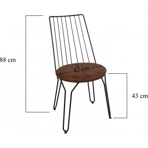 Agda stolset - Svart/brun Agda stolset - Svart/brun