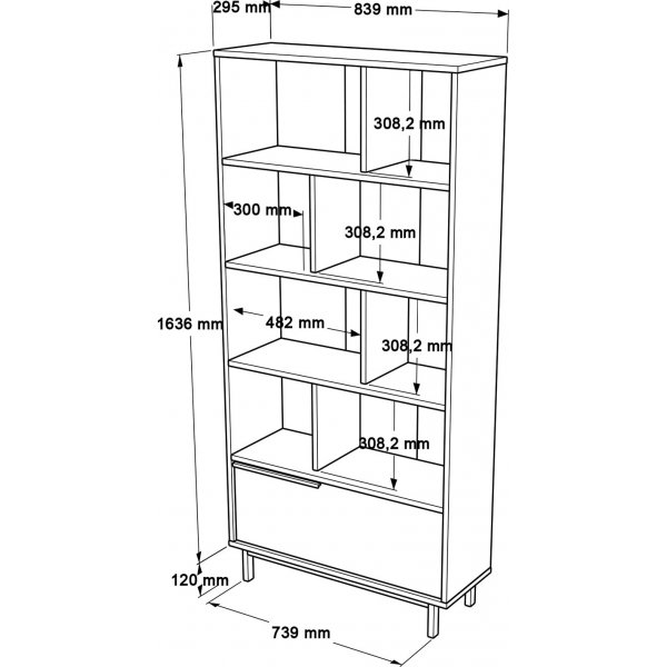 Ocean bokhylla - Vit Ocean bokhylla - Vit