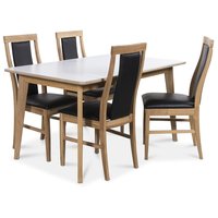 Holger matgrupp 140 cm bord med 4 st Jasmine royal matstolar Holger matgrupp 140 cm bord med 4 st Jasmine royal matstolar