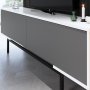 Force TV-standaard - Antraciet/wit/zwart