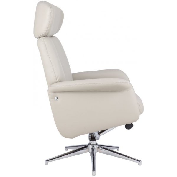 Penglund fåtölj med fotpall - Beige (konstläder) Penglund fåtölj med fotpall - Beige (konstläder)