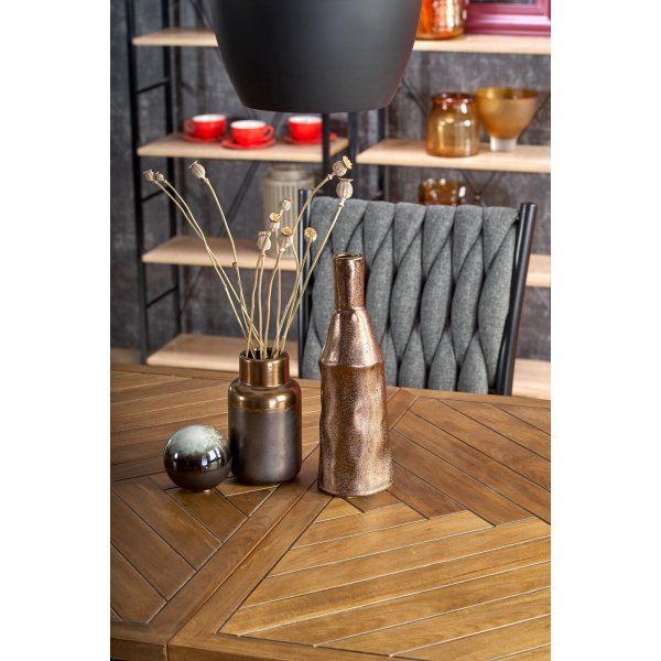 Table  manger extensible Santos 90x180-240 cm - Nid d'abeille/noir