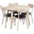 Matgrupp Genova matbord 110-160 cm inkl 6 st Amino stolar - Vitpigmenterad/svart ecolder + Flckborttagare fr mbler