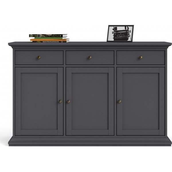 Paris skänk med 3 skåp och 3 lådor - Grå Paris skänk med 3 skåp och 3 lådor - Grå