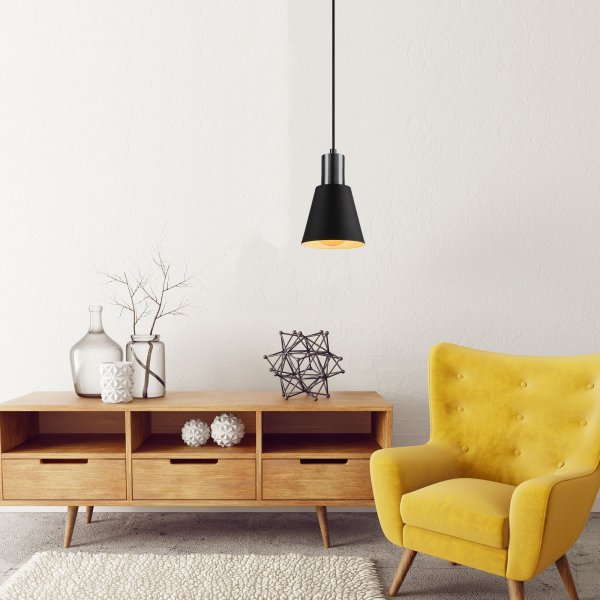 Kem taklampa 6362 - Svart/nickel Kem taklampa 6362 - Svart/nickel