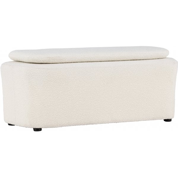 Laurel sittpuff - Vit boucle