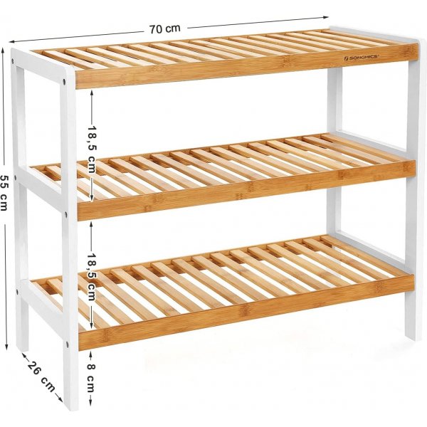 Japonica skohylla 70 x 55 cm - Bambu/vit Japonica skohylla 70 x 55 cm - Bambu/vit