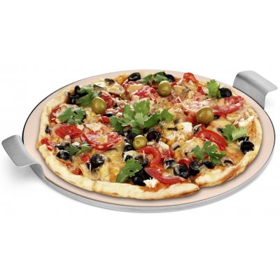 Pizza pizzasten med serveringsstativ i stl - D40 cm