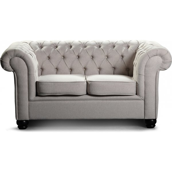 Chesterfield York 2-sits soffa - Valfritt tyg