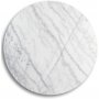 SOHO matbord 105 cm - Matt svart kryssfot / Ljus marmor