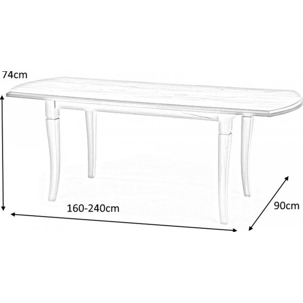 Table  manger Micah 160-240 cm - Chne artisanal