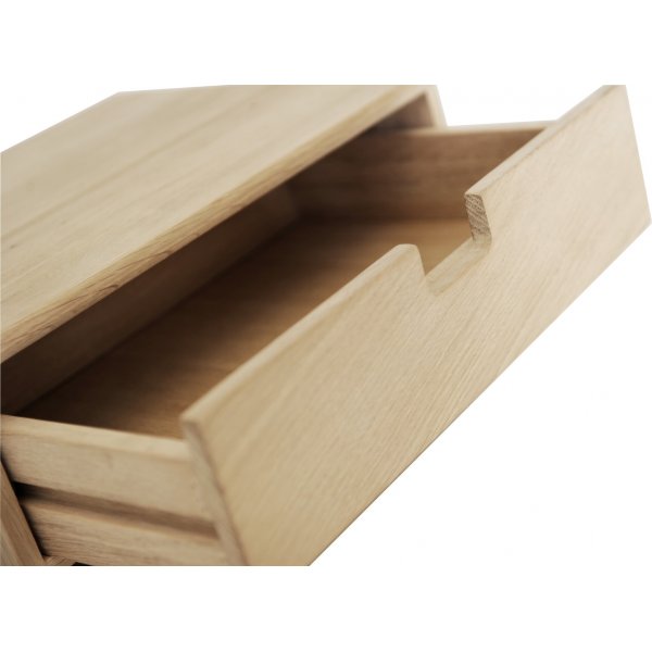 Circus nachtkastje - Wit gepigmenteerd eikenhout