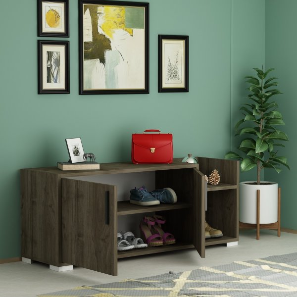 Susanne schoenenkast - Walnoot Susanne schoenenkast - Walnoot