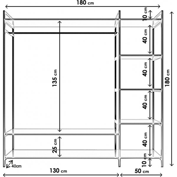 Pamir garderob - Vit