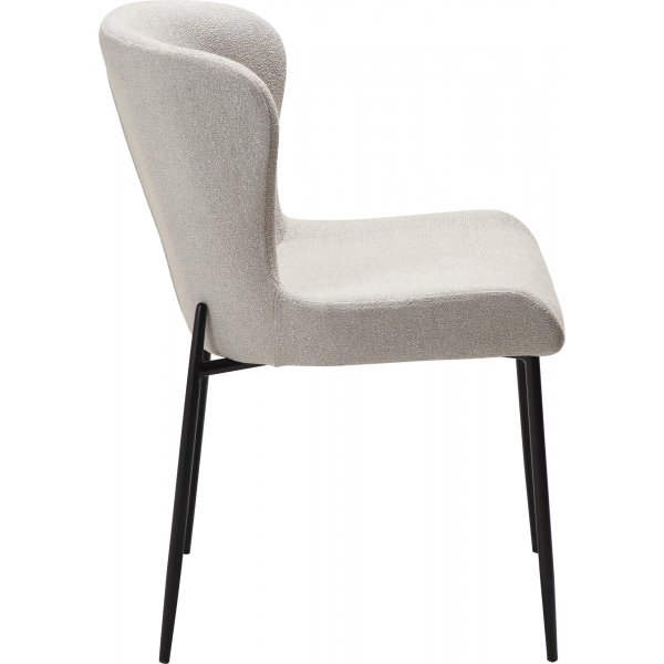 Chaise de salle  manger Glam - Cachemire boucle/noir