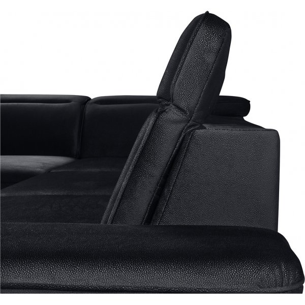 Canapé d\\\'angle Darby gauche - Noir Canapé d\\\'angle Darby gauche - Noir