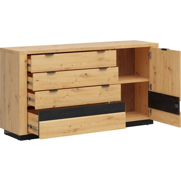 Buffet Ostia - Chne artisanal/chne noir