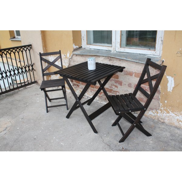 Wilma eettafel 65 x 65 cm - Zwart