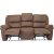 Riverdale 3-sits reclinersoffa i brunt mikrofiber + Fläckborttagare för möbler