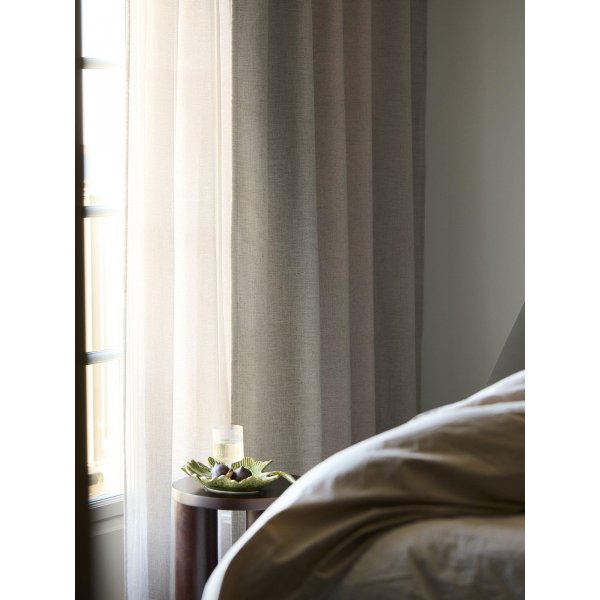 Rideau en pierre lot de 2 2 x 130 x 280 cm - Beige