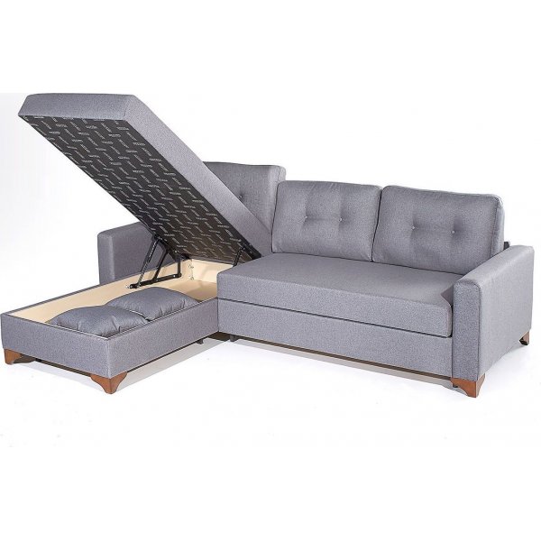 Madrid divanbäddsoffa - Grå Madrid divanbäddsoffa - Grå