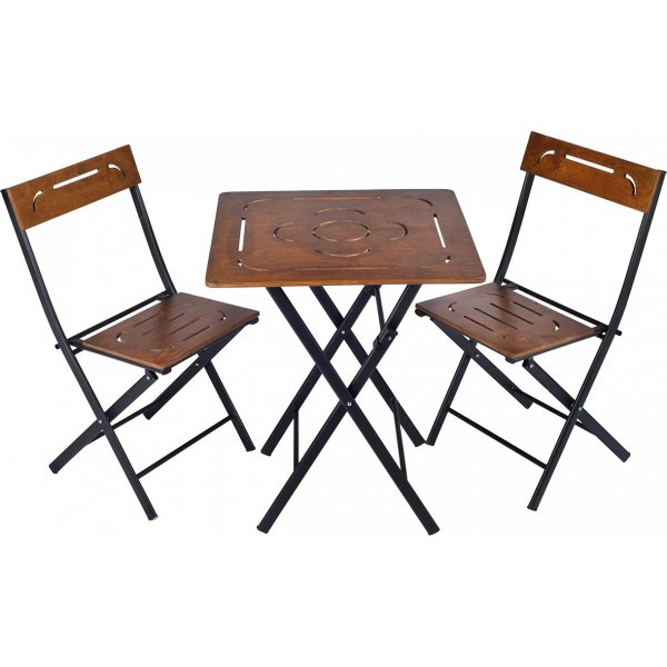 Groupe repas bistrot - Noyer/noir + Détachant pour meubles Groupe repas bistrot - Noyer/noir + Détachant pour meubles