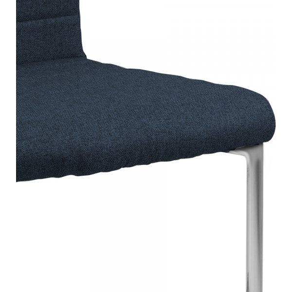 Chaise de salle à manger Moon - Bleu/chrome Chaise de salle à manger Moon - Bleu/chrome