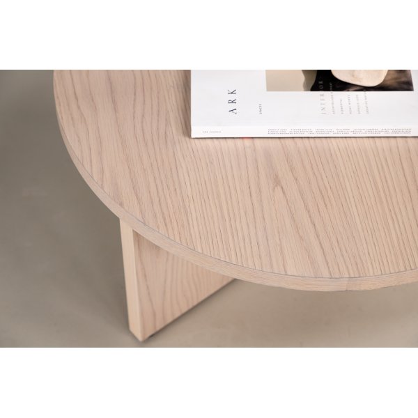 Table basse Melker Ø85 cm - Blanchi Table basse Melker Ø85 cm - Blanchi