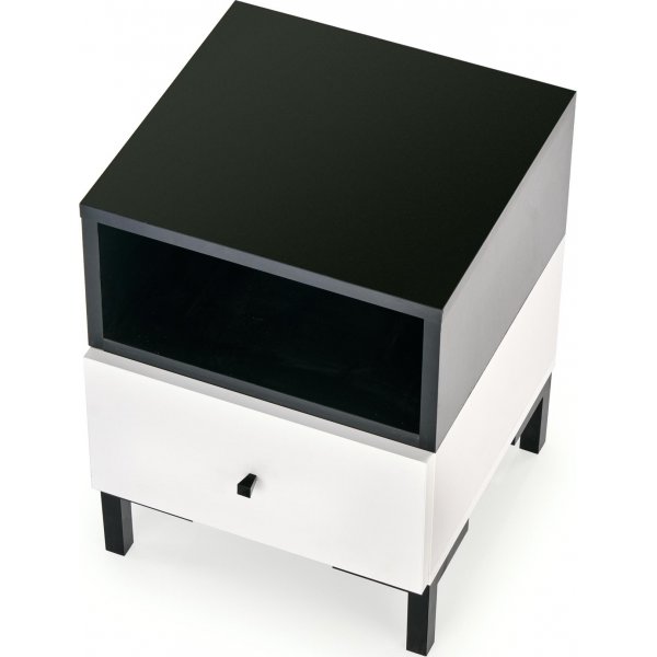 Chantelle sängbord - Vit/svart Chantelle sängbord - Vit/svart