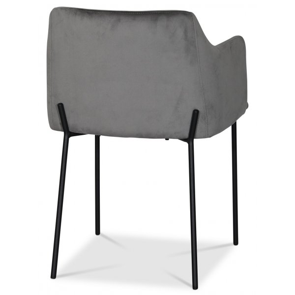 York Karmstol i grå sammet York Karmstol i grå sammet