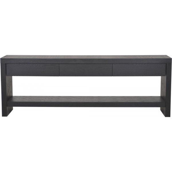 Astin konsolbord 200 cm med l�dor - Svart askfan�r