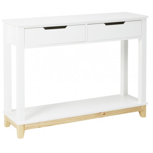 Norden konsolbord 110 x 30 cm - Vit/natur