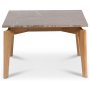 Accent soffbord 75 - Brun marmor / ek