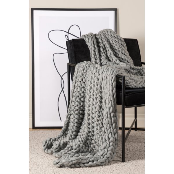 Hägg pläd 130x170 cm - Ljusgrå Hägg pläd 130x170 cm - Ljusgrå