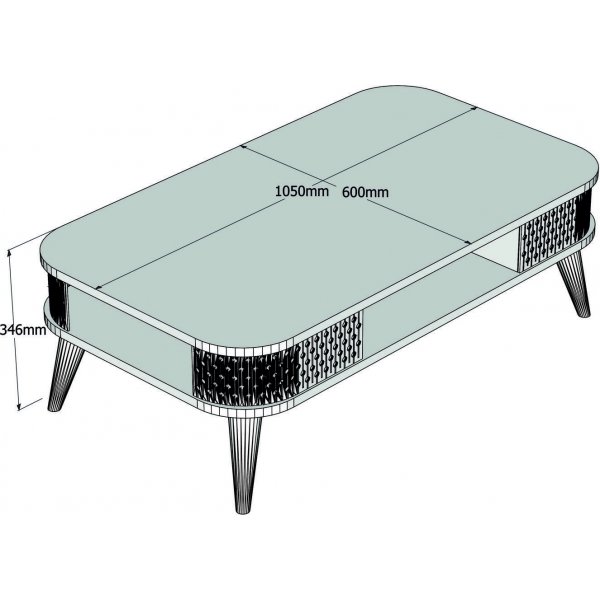 Einar soffbord 105 x 60 cm - Cream Einar soffbord 105 x 60 cm - Cream