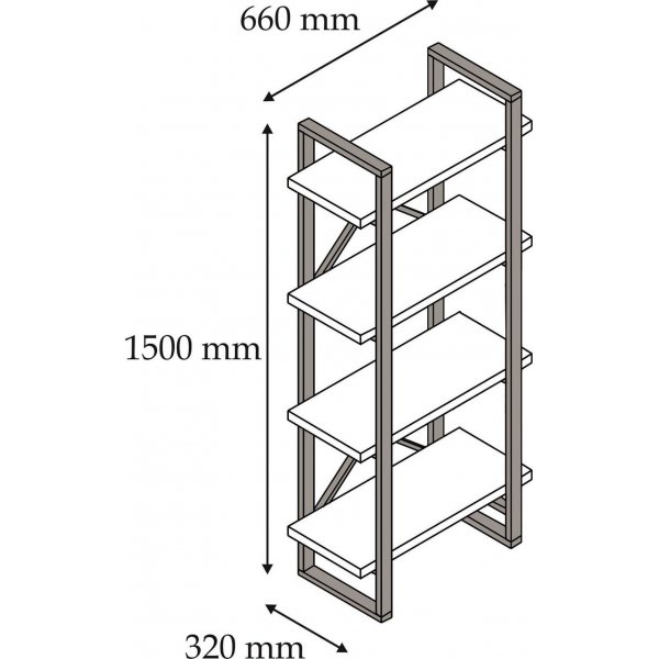 Bibliothque moderne Alaro - Noyer