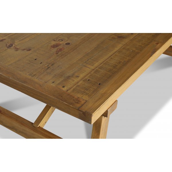 Woodforge vintage soffbord i tervunnet tr + Mbeltassar