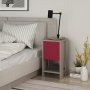 Ema sngbord - Ljus mocka/vinrd