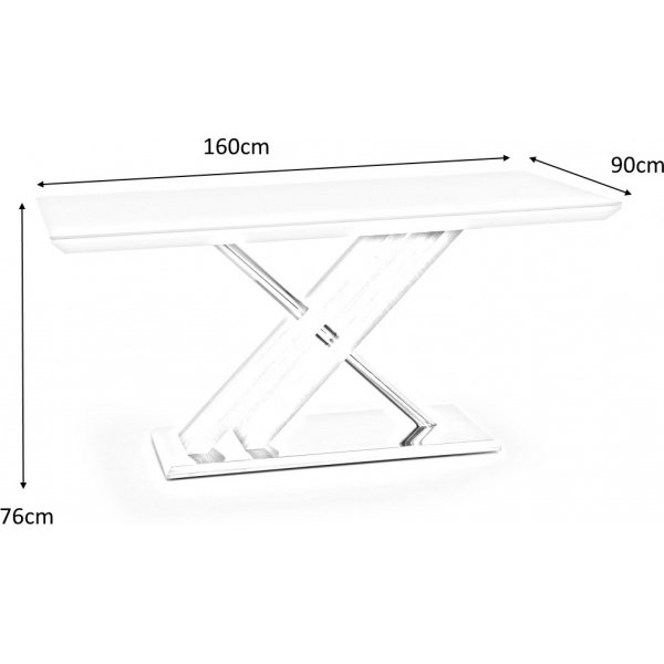 Table à manger Angeliki 160 cm - Blanc/chêne Table à manger Angeliki 160 cm - Blanc/chêne