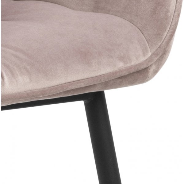 Fauteuil Brooke - Rose poudré/noir Fauteuil Brooke - Rose poudré/noir