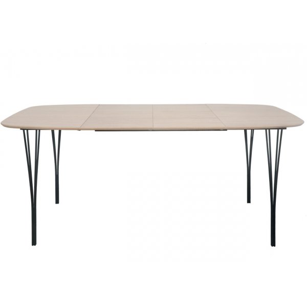 Table à manger Jar 100 cm - Placage chêne pigmenté blanc Table à manger Jar 100 cm - Placage chêne pigmenté blanc