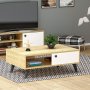 Athena soffbord 90 x 60 cm - Safir/ek/vit