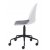 Chaise de bureau Cara blanche avec coussin d'assise