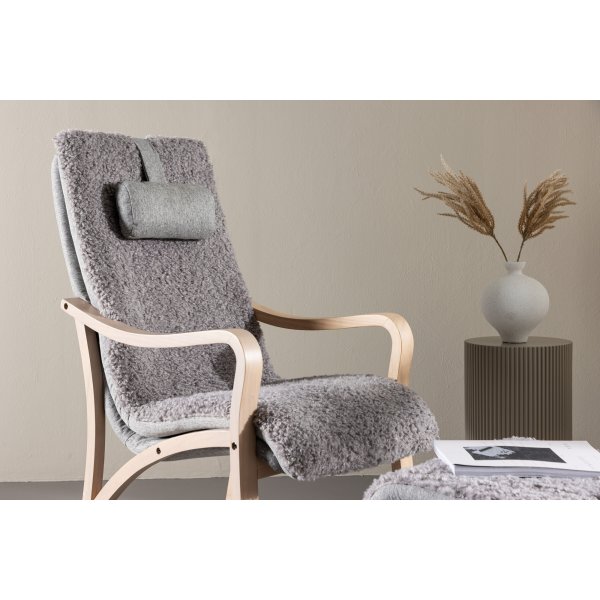 Fårö loungestol - Ljusgrå/Whitewash Fårö loungestol - Ljusgrå/Whitewash