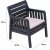 Fauteuil lounge Lara - Anthracite